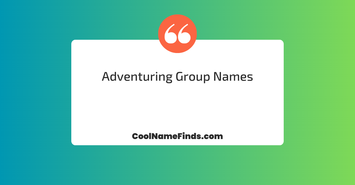 Adventuring Group Names 
