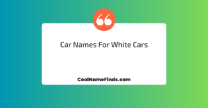 Car Names for White Cars