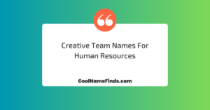 Creative Team Names for Human Resources