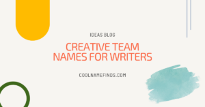 Creative Team Names for Writers