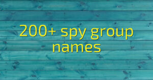 200+ spy group names