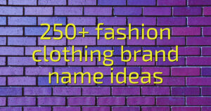 250+ fashion clothing brand name ideas