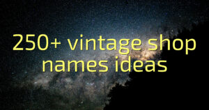 250+ vintage shop names ideas