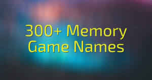 300+ Memory Game Names