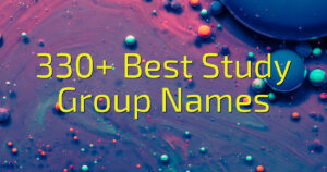 330+ Best Study Group Names