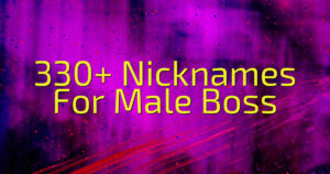 330+ Nicknames For Male Boss