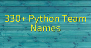 330+ Python Team Names