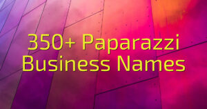 350+ Paparazzi Business Names