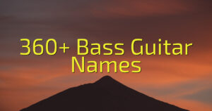 360+ Bass Guitar Names