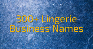 300+ Lingerie Business Names
