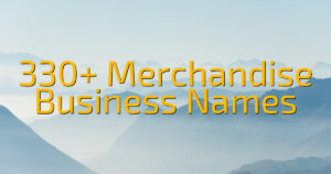 330+ Merchandise Business Names