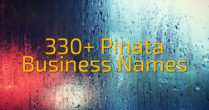 330+ Pinata Business Names