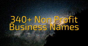 340+ Non Profit Business Names