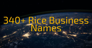 340+ Rice Business Names