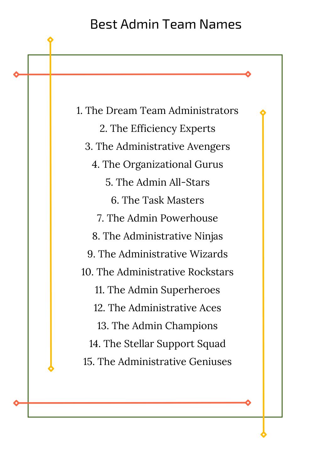 Best Admin Team Names