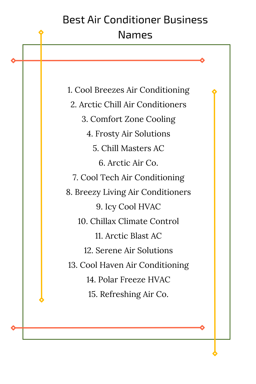Best Air Conditioner Business Names