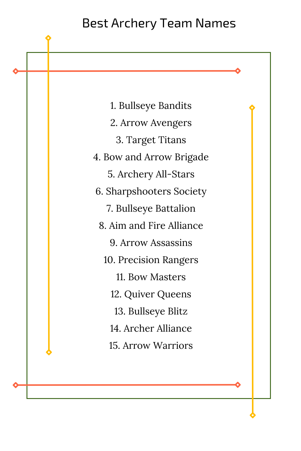 Best Archery Team Names
