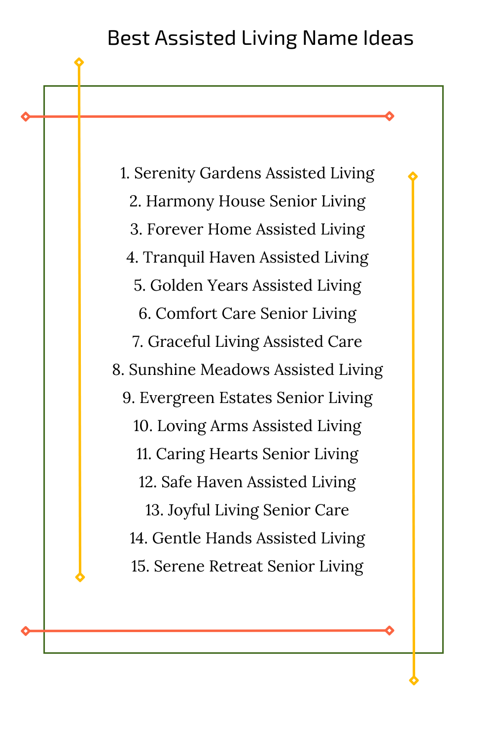 Best Assisted Living Name Ideas