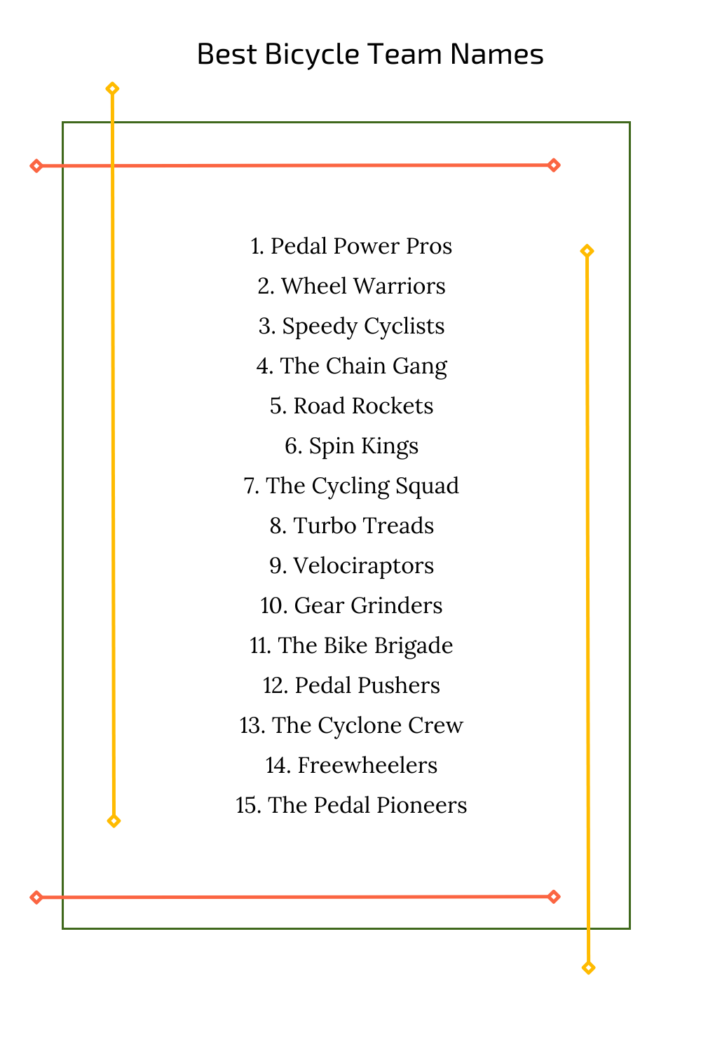 Best Bicycle Team Names