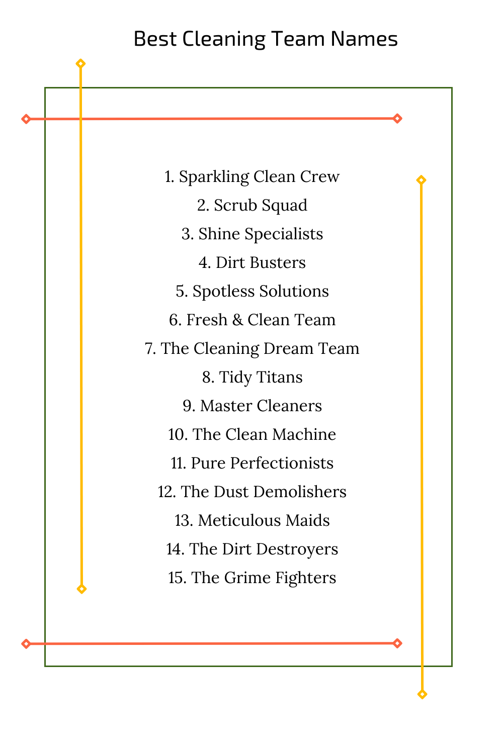 Best Cleaning Team Names