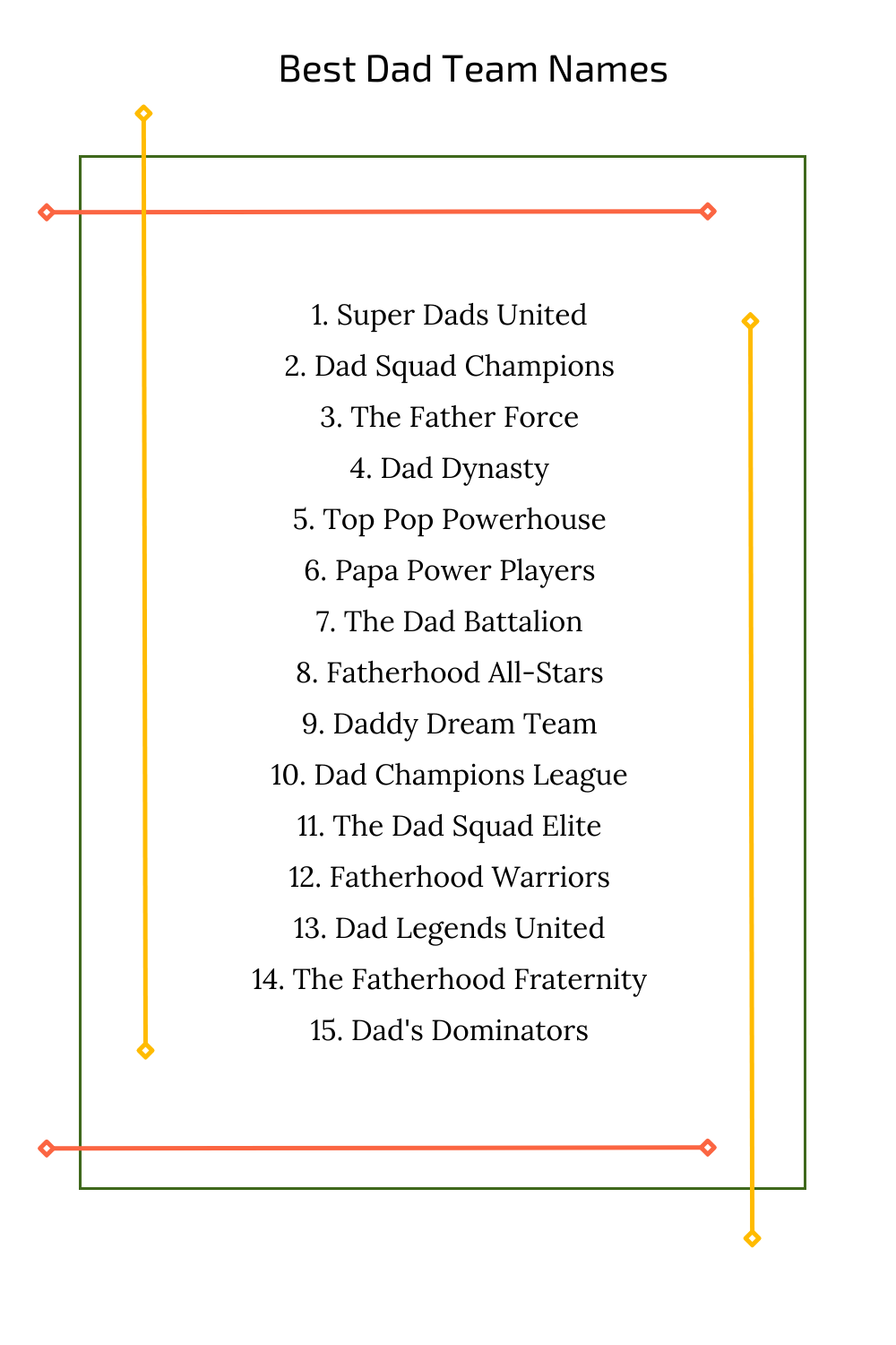 Best Dad Team Names