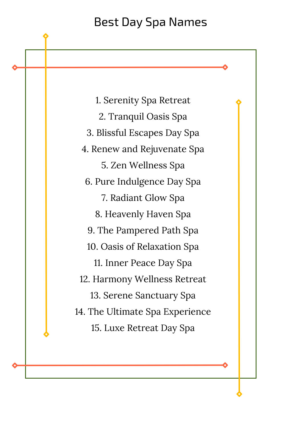 Best Day Spa Names