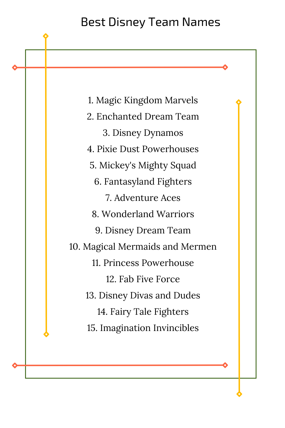 Best Disney Team Names
