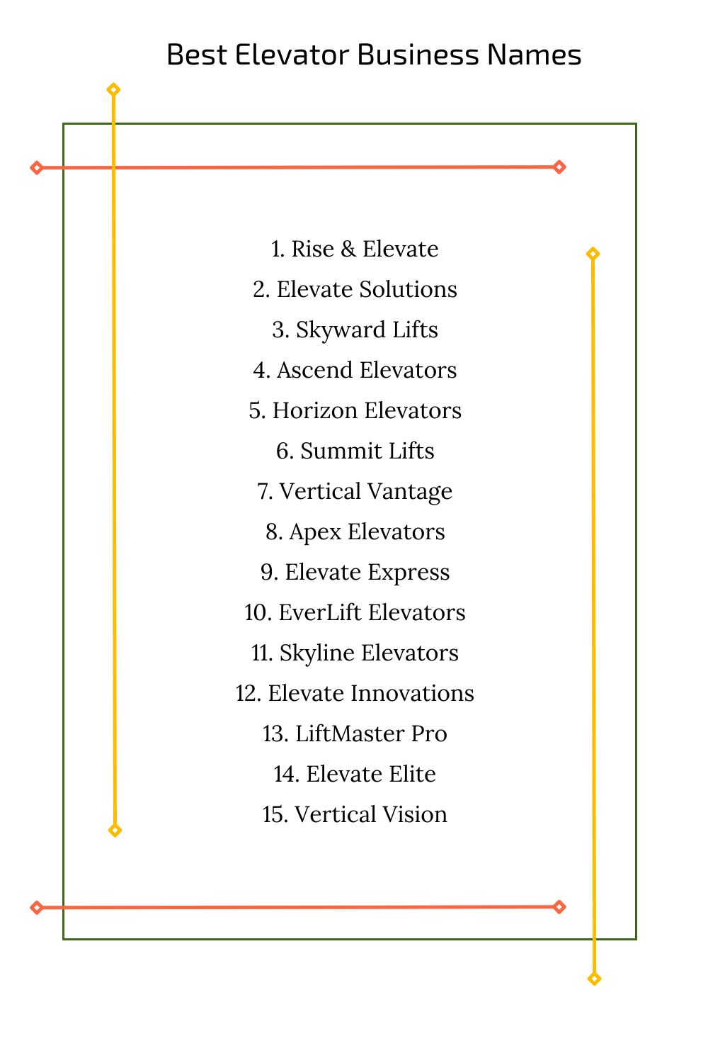 Best Elevator Business Names
