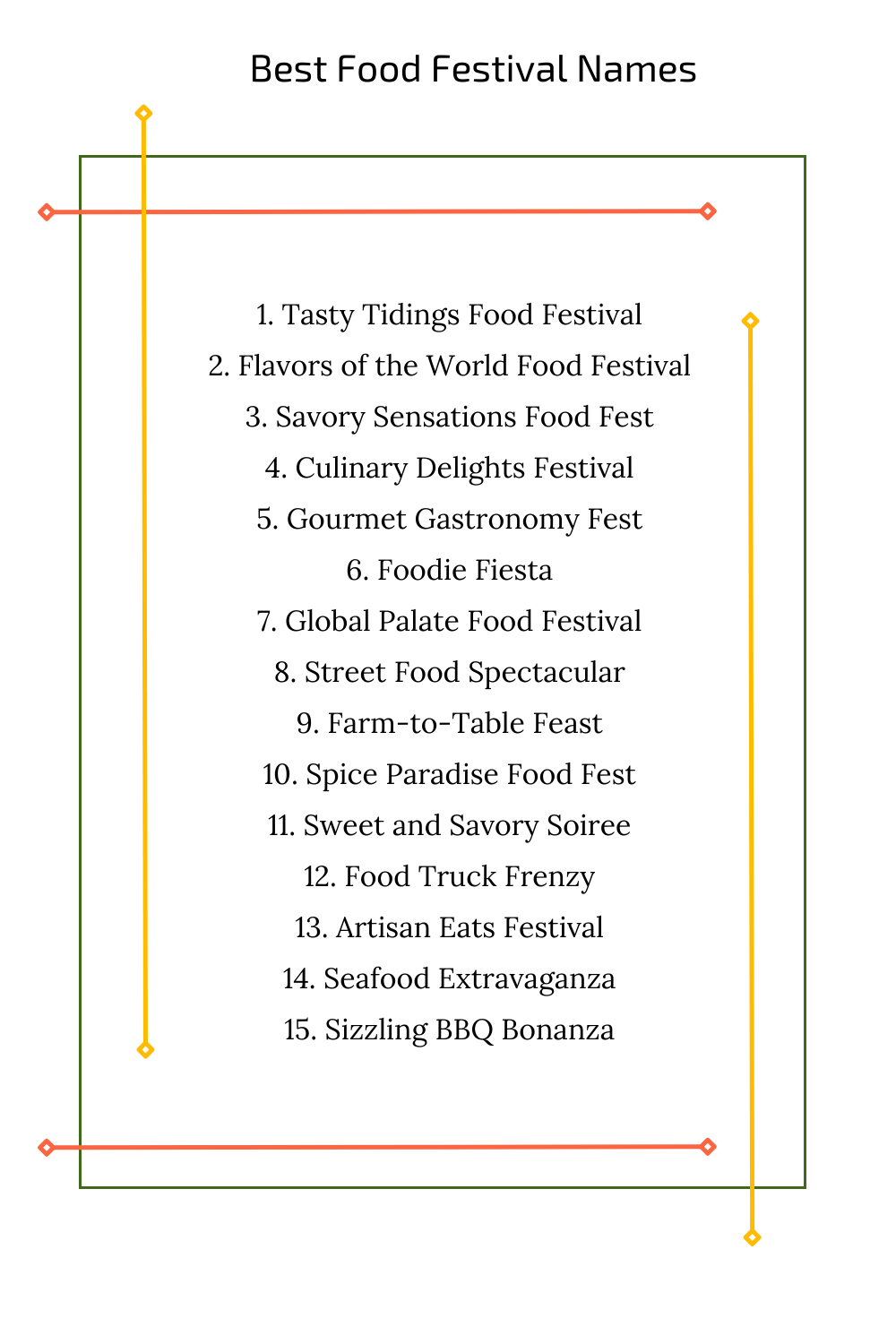 Best Food Festival Names