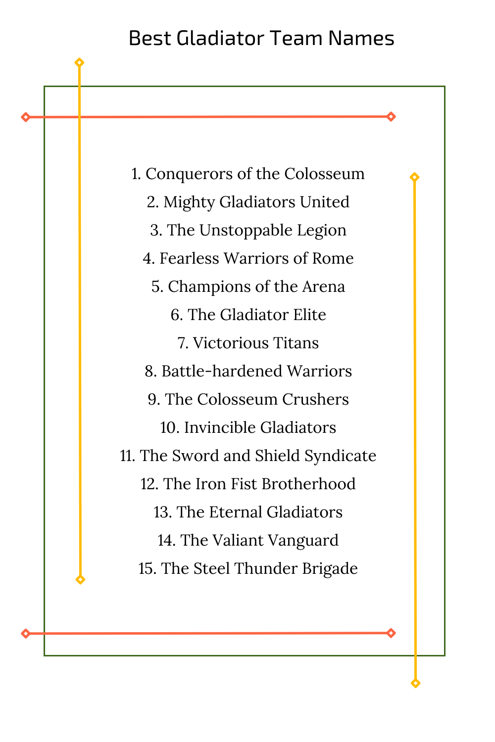 Best Gladiator Team Names