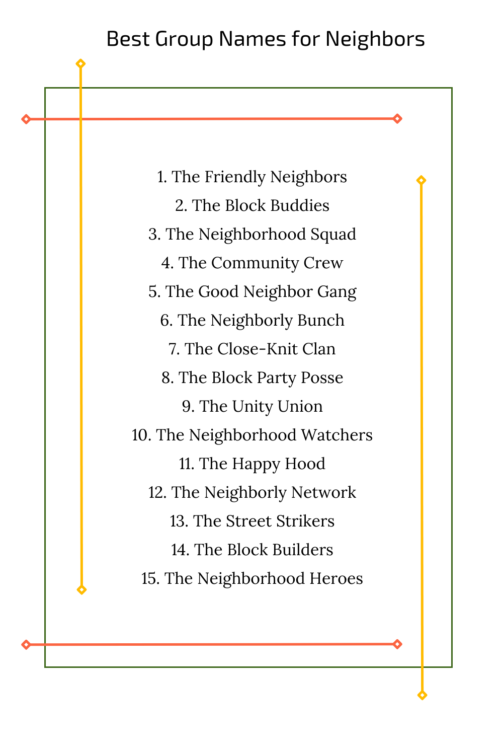 Best Group Names for Neighbors