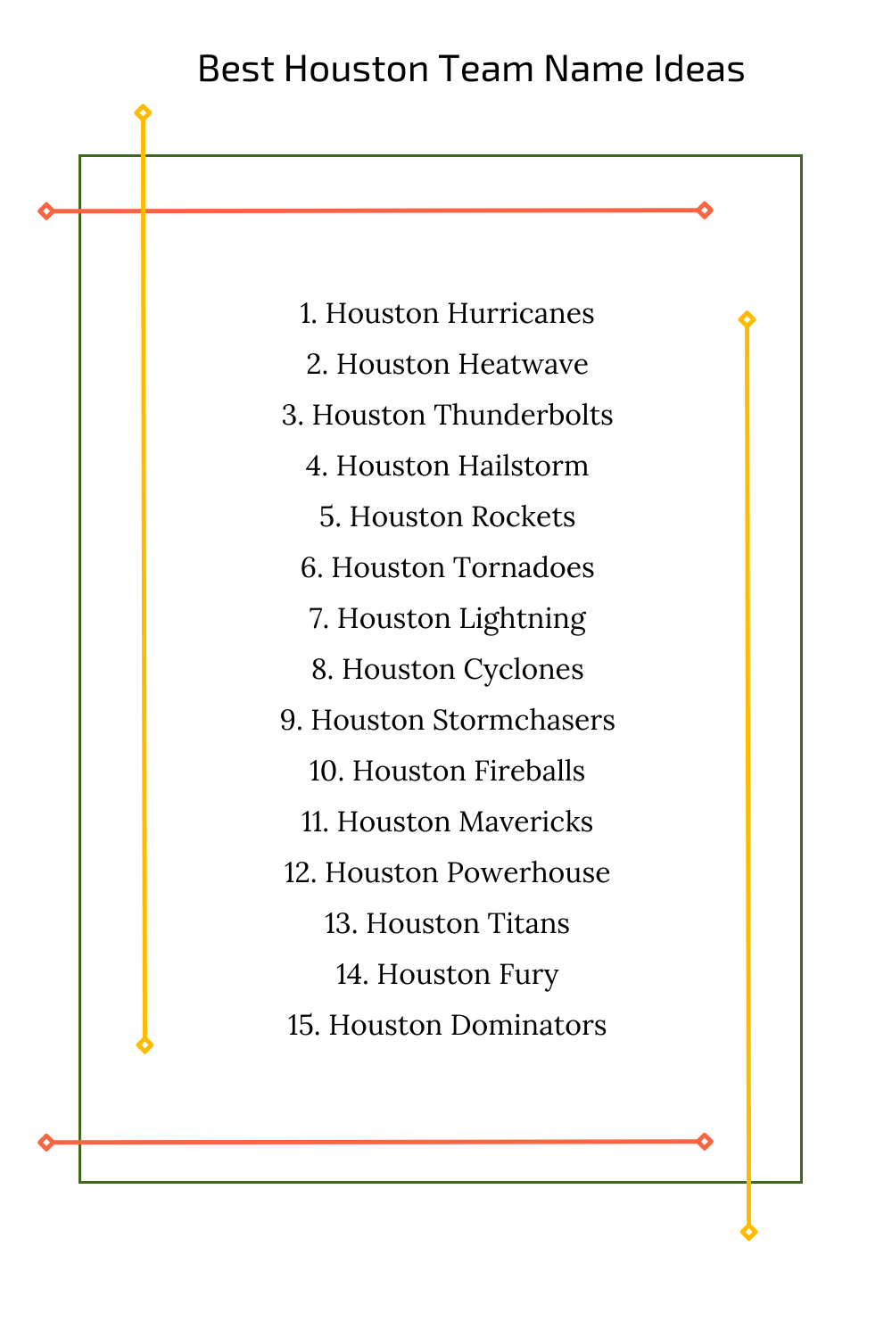 Best Houston Team Name Ideas