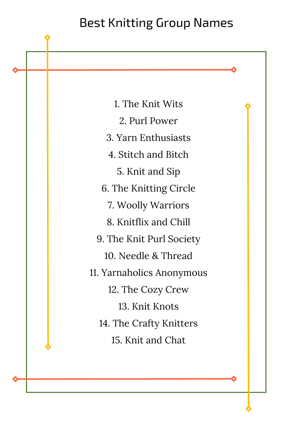 Best Knitting Group Names