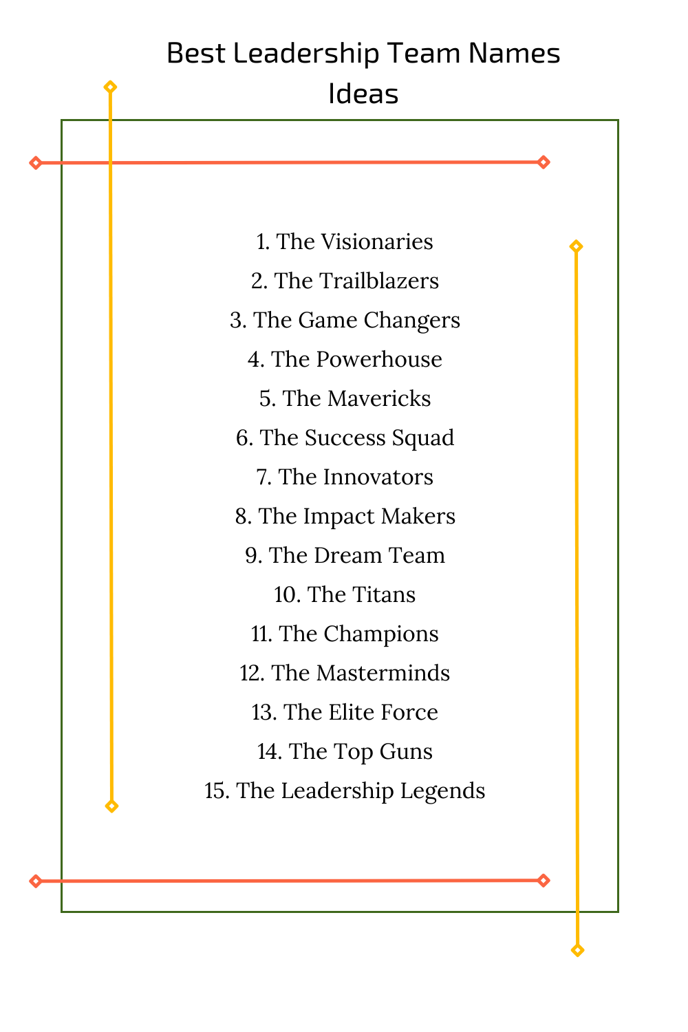 Best Leadership Team Names Ideas