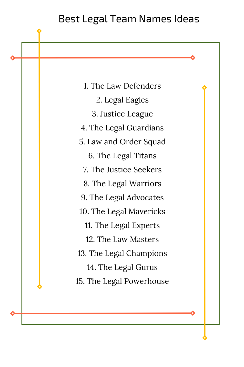 Best Legal Team Names Ideas