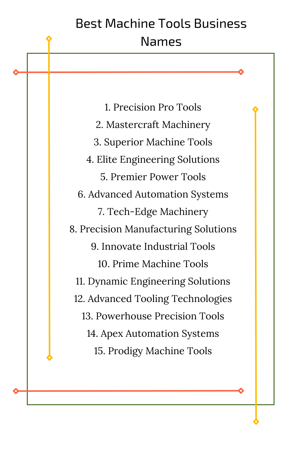 Best Machine Tools Business Names