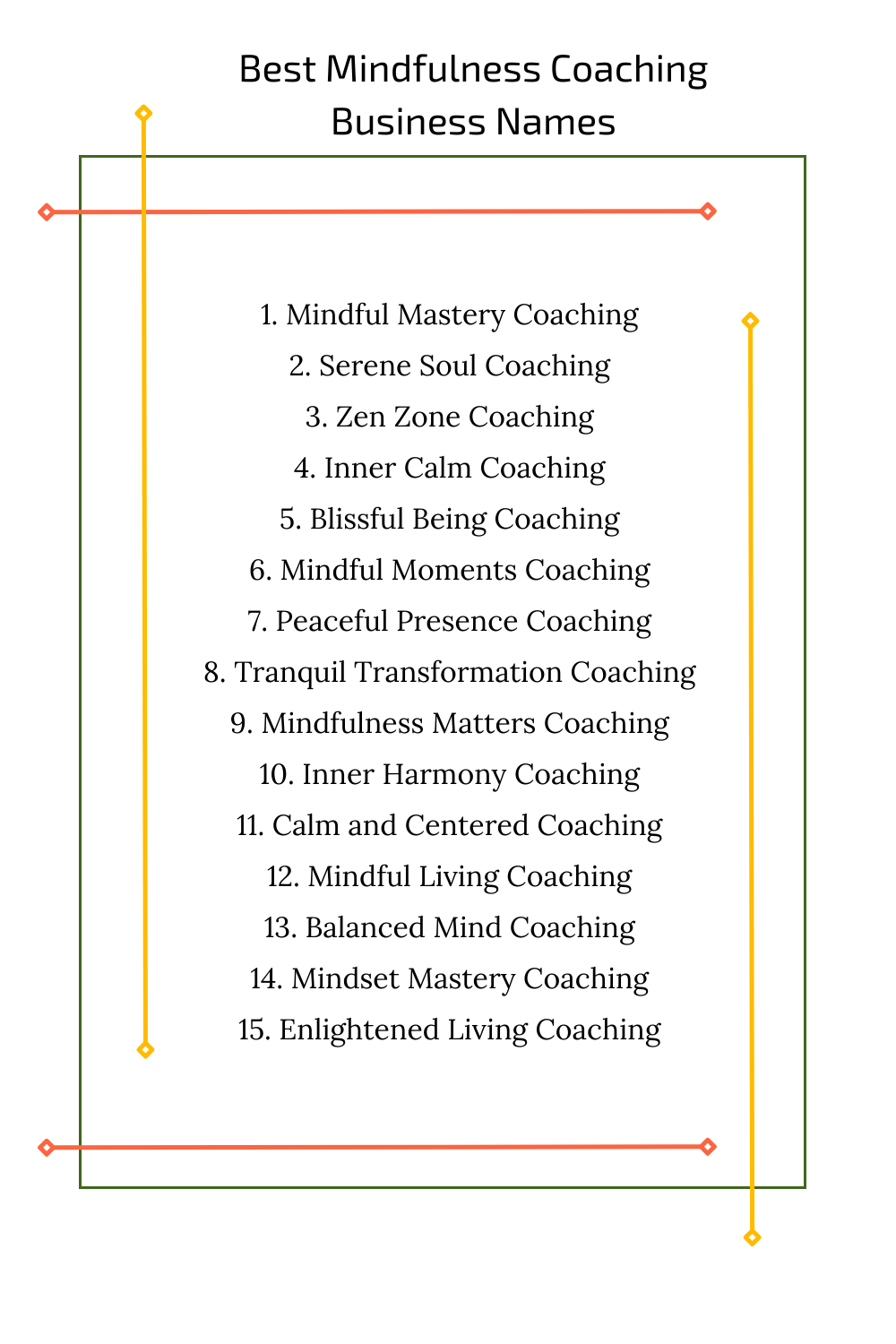 Best Mindfulness Coaching Business Names