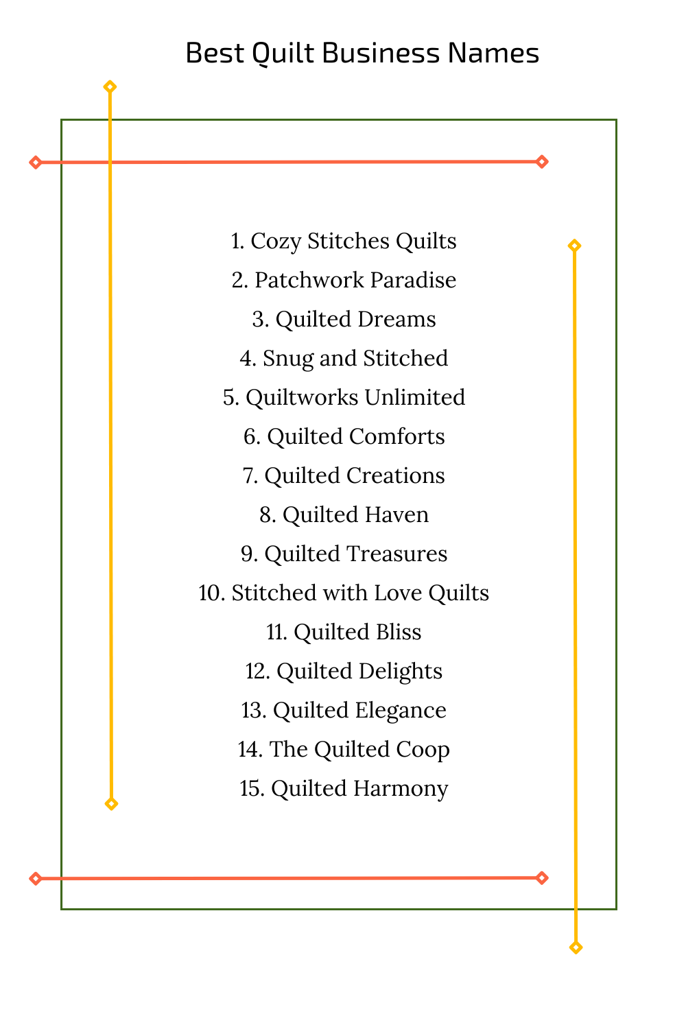 Best Quilt Business Names