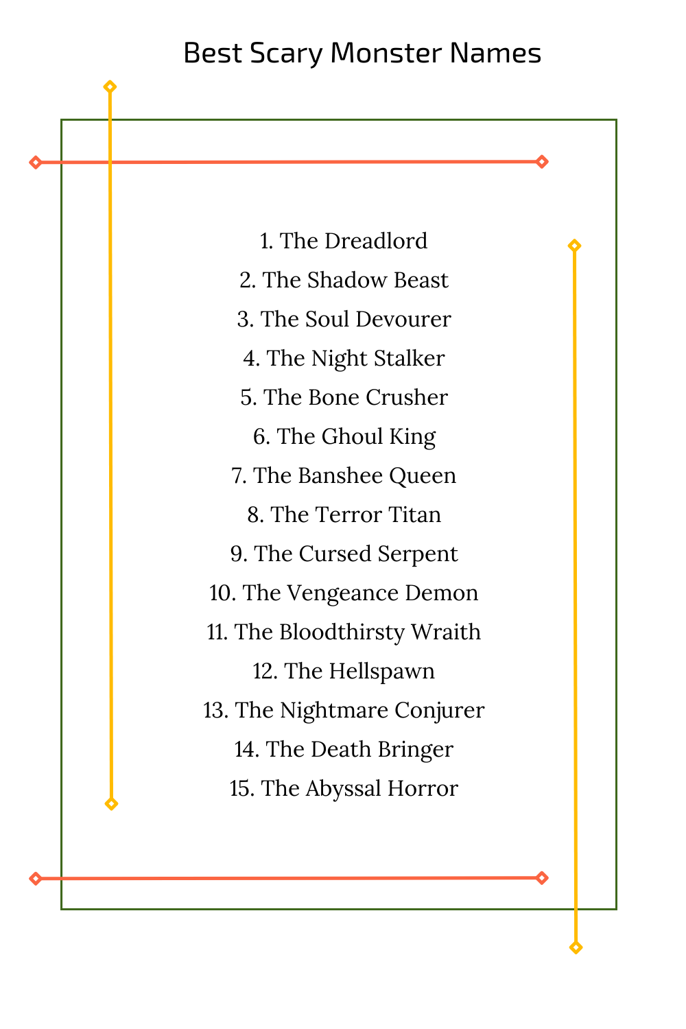 Best Scary Monster Names