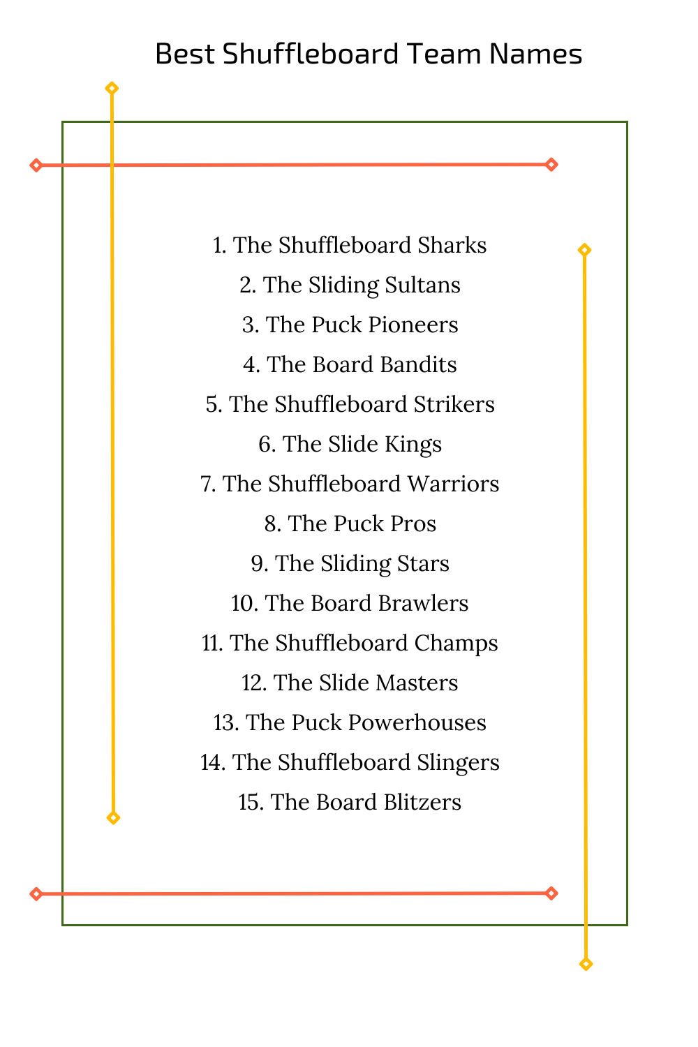 Best Shuffleboard Team Names