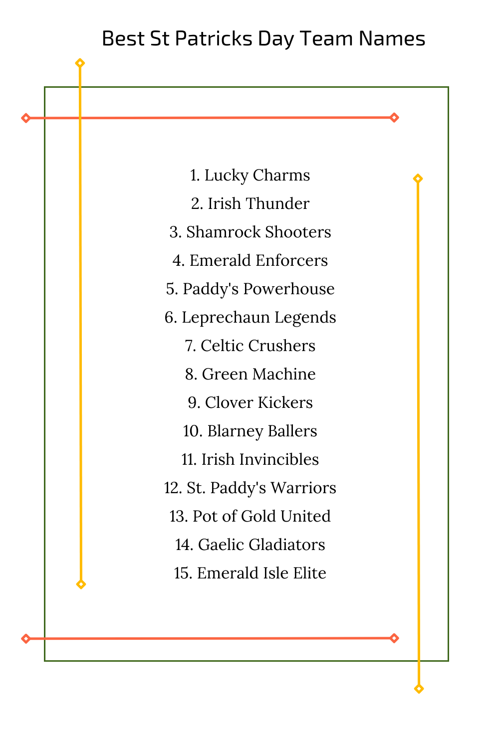 Best St Patricks Day Team Names
