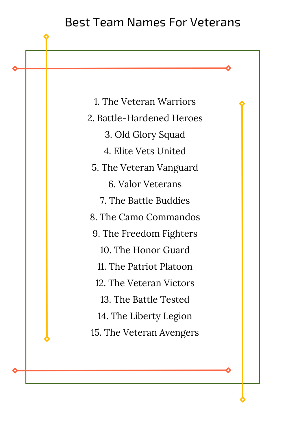 Best Team Names For Veterans