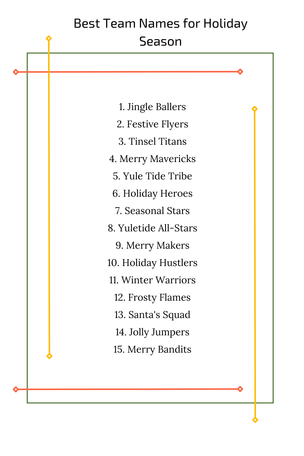 Best Team Names for Holiday Season