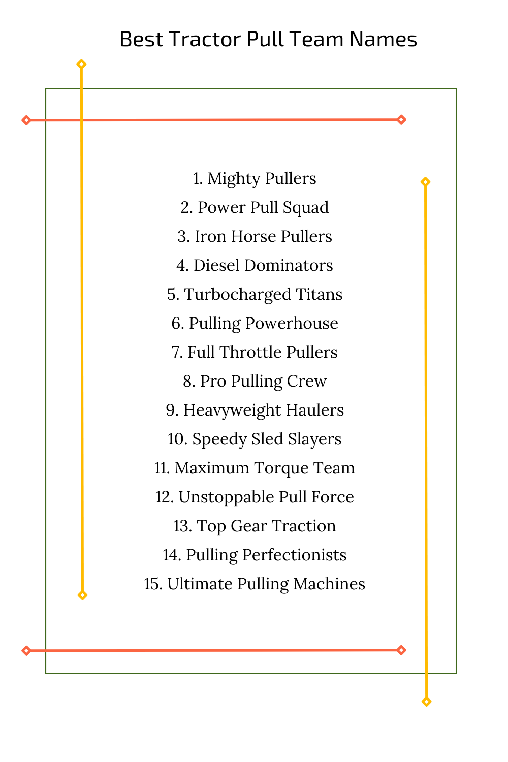 Best Tractor Pull Team Names