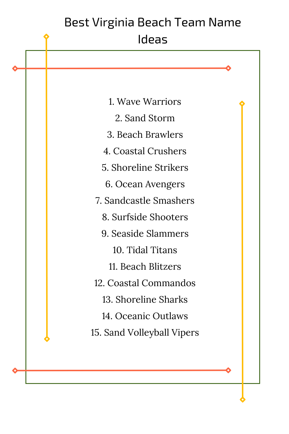 Best Virginia Beach Team Name Ideas