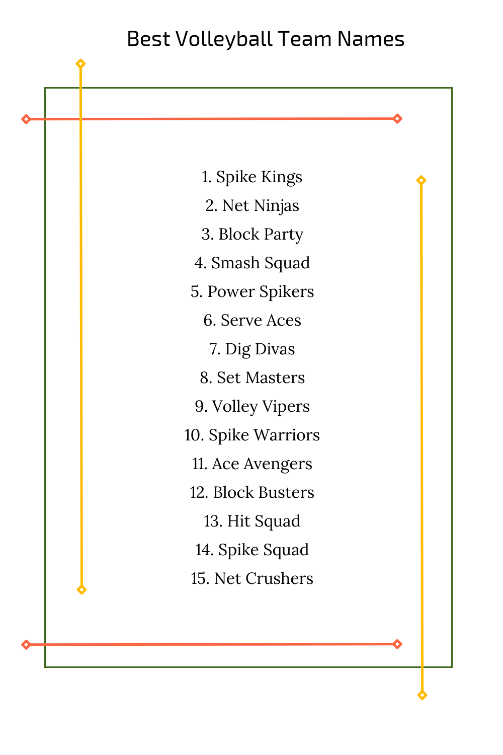 Best Volleyball Team Names