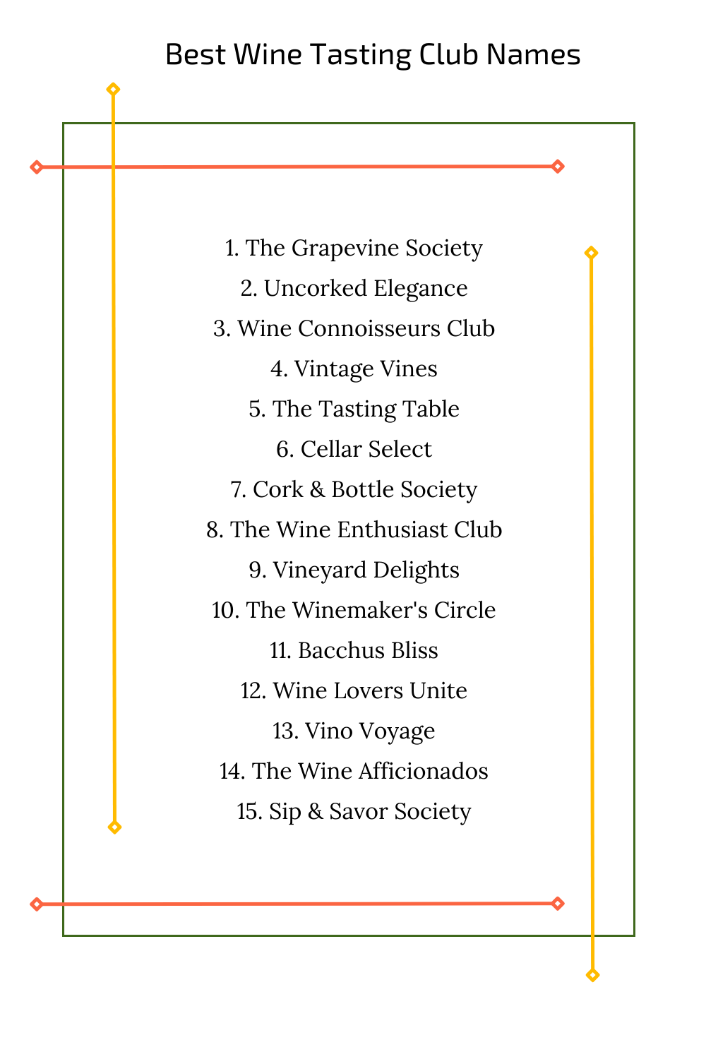 Best Wine Tasting Club Names