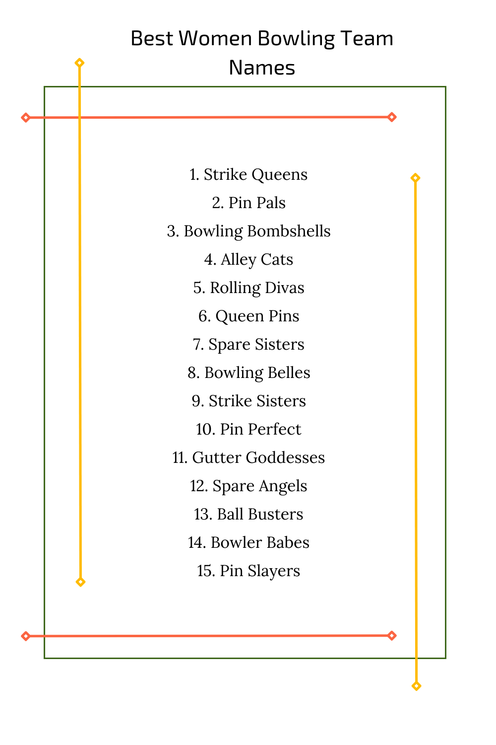 Best Women Bowling Team Names 