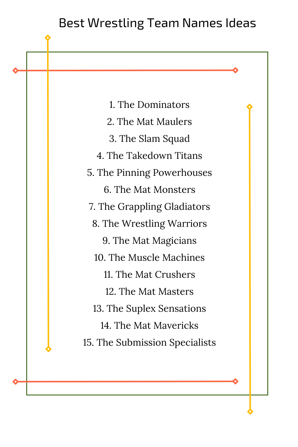 Best Wrestling Team Names Ideas