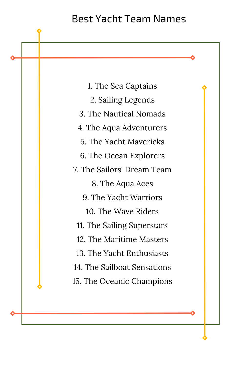 Best Yacht Team Names